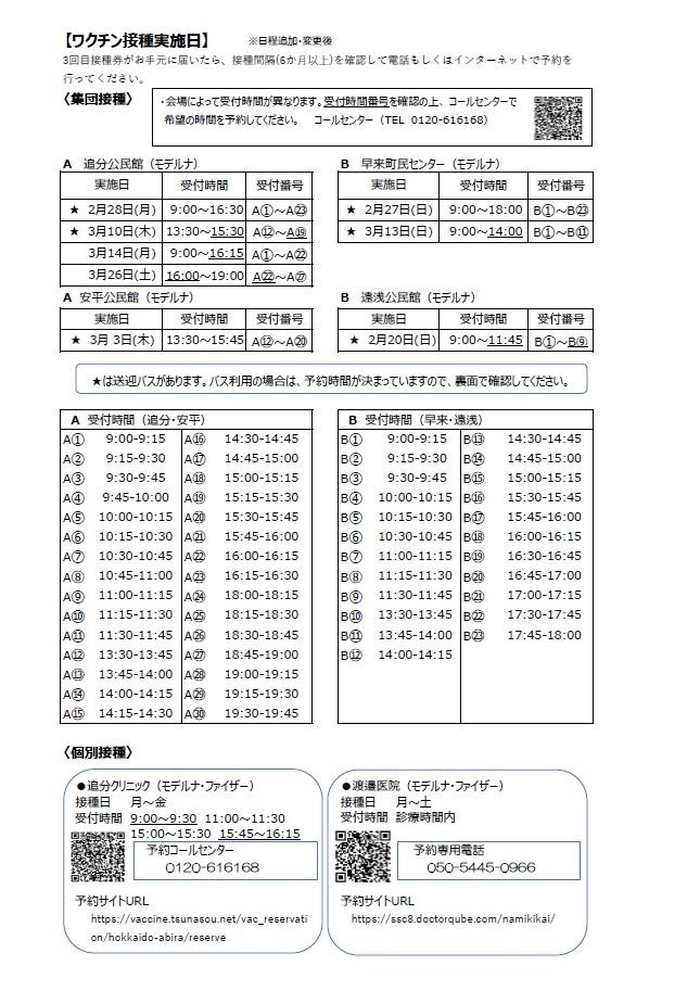 ワクチン接種実施日