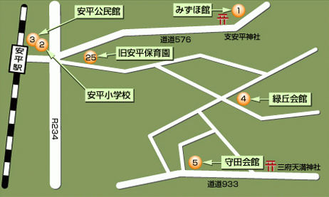 安平地区 避難所地図