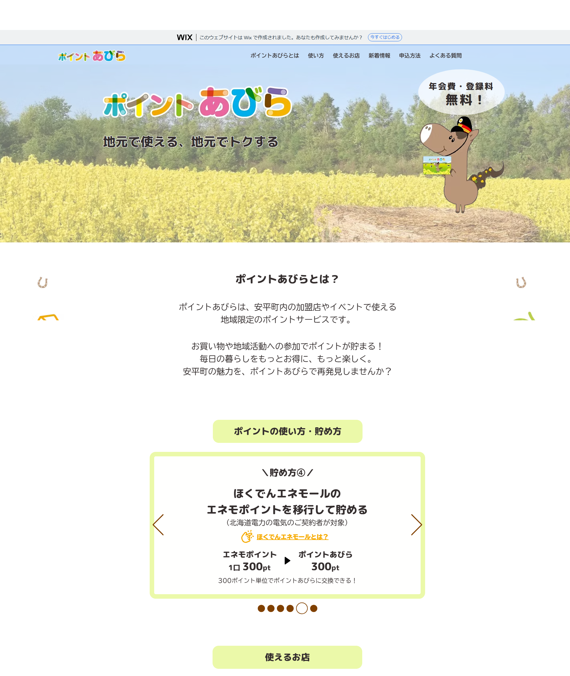 ポイントあびら